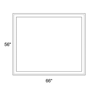 66" x 56" - Switchable Privacy Window - Fixed - White Vinyl