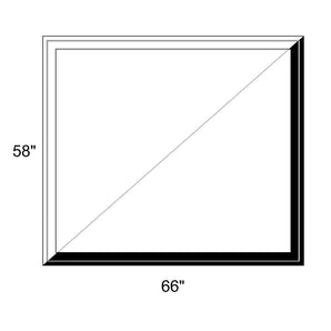 66" x 58" - Switchable Privacy Window - Fixed - Black/White Vinyl