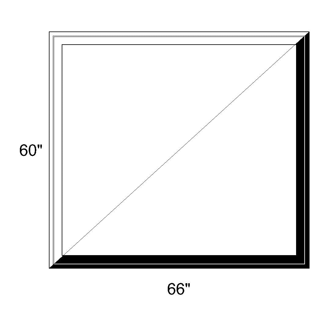 66 x 60 - Fixed Switchable LC Privacy Glass Window - Black/White Vinyl ...