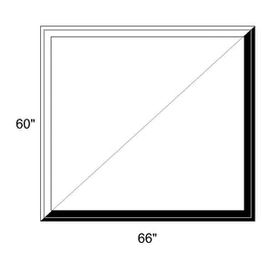 66" x 60" - Switchable Privacy Window - Fixed - Black/White Vinyl