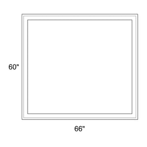 66" x 60" - Switchable Privacy Window - Fixed - White Vinyl