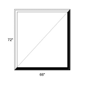 66" x 72" - Switchable Privacy Window - Fixed - Black/White Vinyl