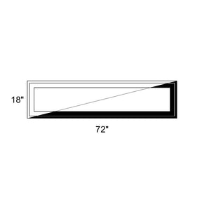 72" x 18" - Switchable Privacy Window - Fixed - Black/White Vinyl