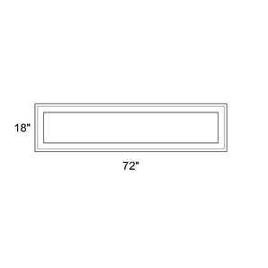 72" x 18" - Switchable Privacy Window - Fixed - White Vinyl