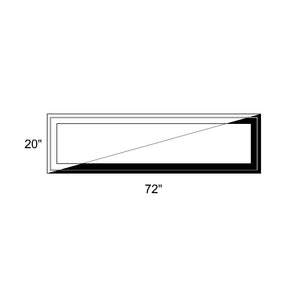 72" x 20" - Switchable Privacy Window - Fixed - Black/White Vinyl