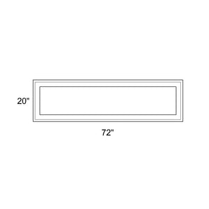 72" x 20" - Switchable Privacy Window - Fixed - White Vinyl