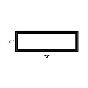 72" x 24" - Switchable Privacy Window - Fixed - Black Vinyl