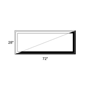 72" x 28" - Switchable Privacy Window - Fixed - Black/White Vinyl