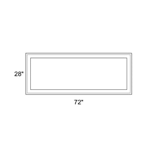 72" x 28" - Switchable Privacy Window - Fixed - White Vinyl