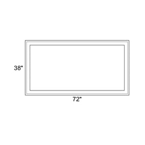 72" x 38" - Switchable Privacy Window - Fixed - White Vinyl