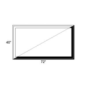 72" x 40" - Switchable Privacy Window - Fixed - Black/White Vinyl