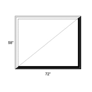 72" x 58" - Switchable Privacy Window - Fixed - Black/White Vinyl