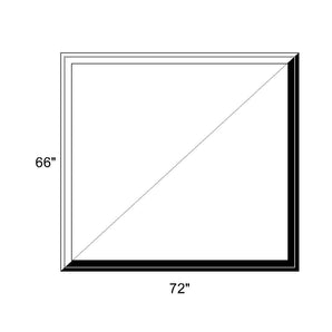 72" x 66" - Switchable Privacy Window - Fixed - Black/White Vinyl