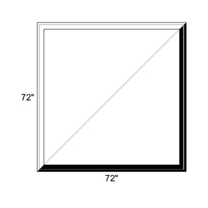 72" x 72" - Switchable Privacy Window - Fixed - Black/White Vinyl